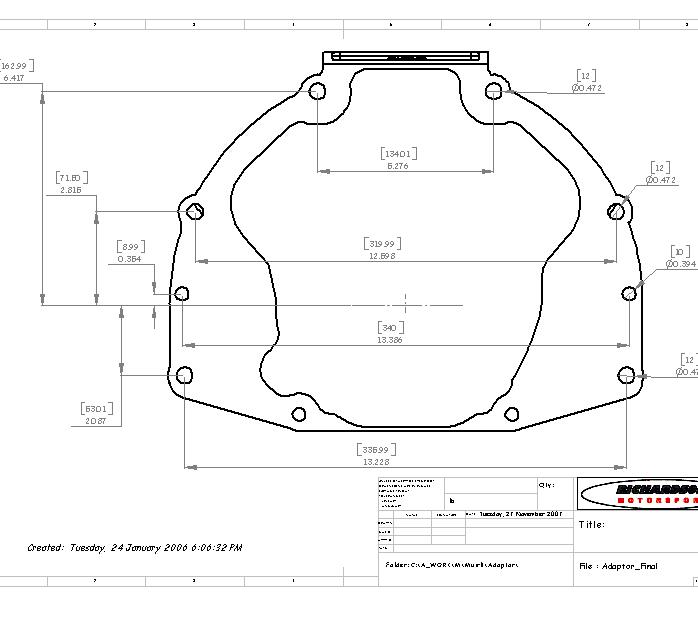 Ford bellhousing bolt pattern drawing #4